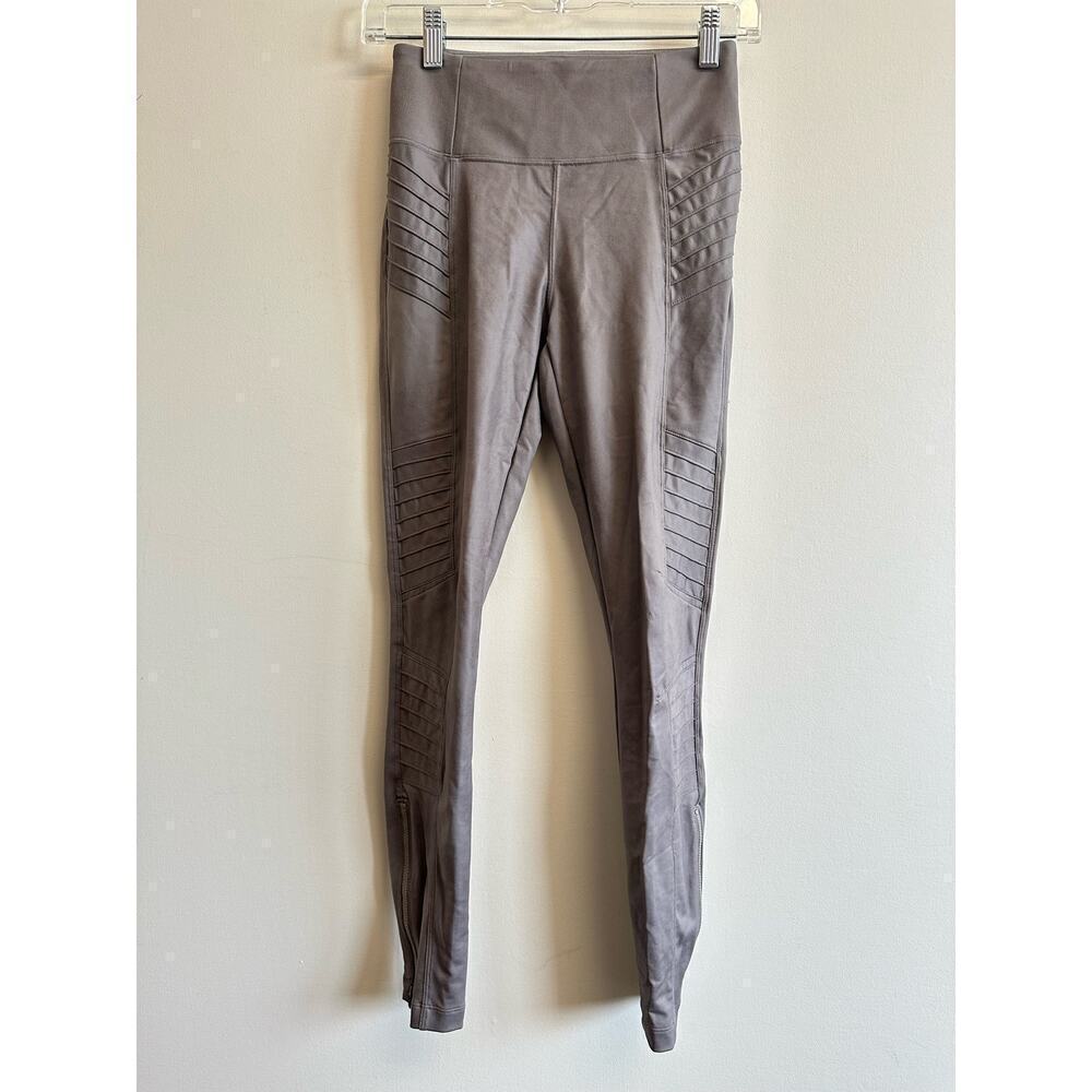 ATHLETA Delancey Gleam Moto Tight XS Bluff Grey Travel City Leggings